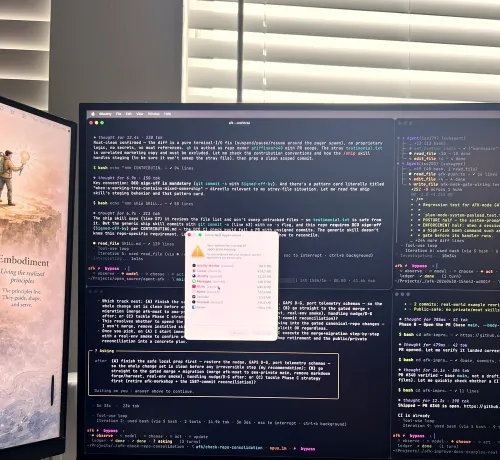 macOS 'your system has run out of application memory' dialog — agent-afk did this